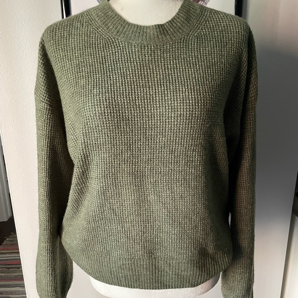 Green knit sweater